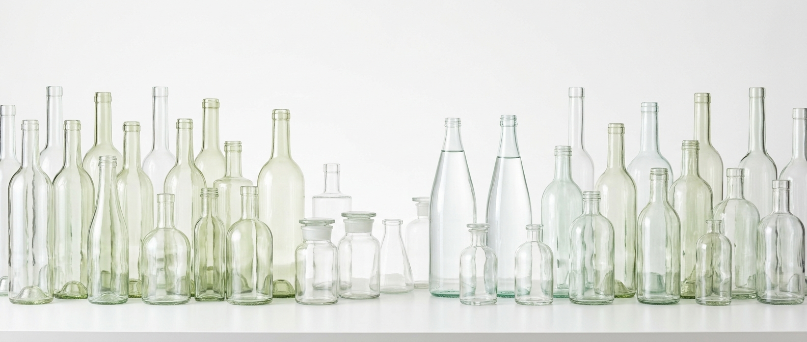 Bottiglie in vetro per vino e olio