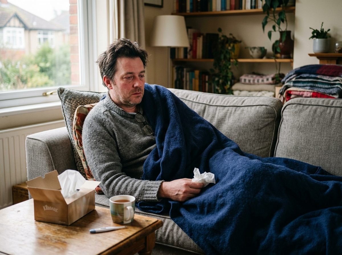 Man feeling unwell