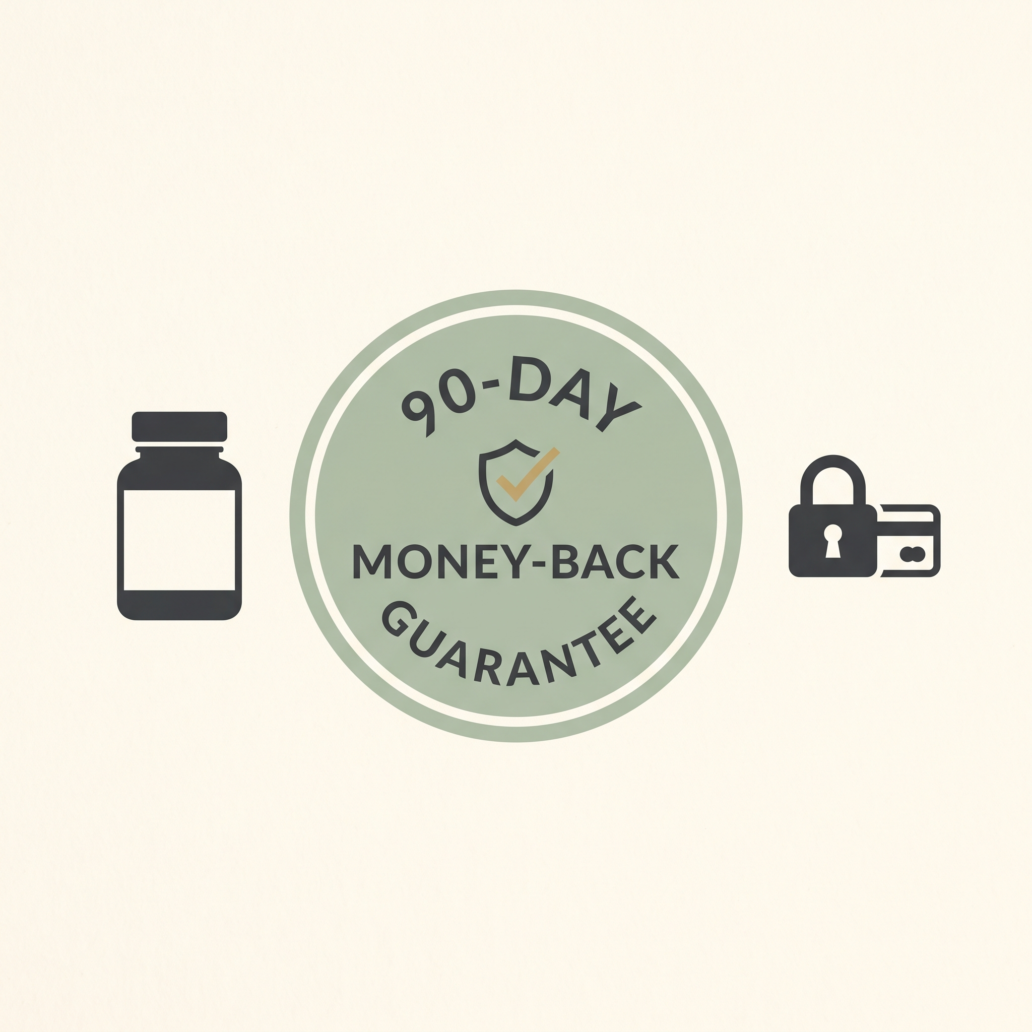 90-day money-back guarantee badge