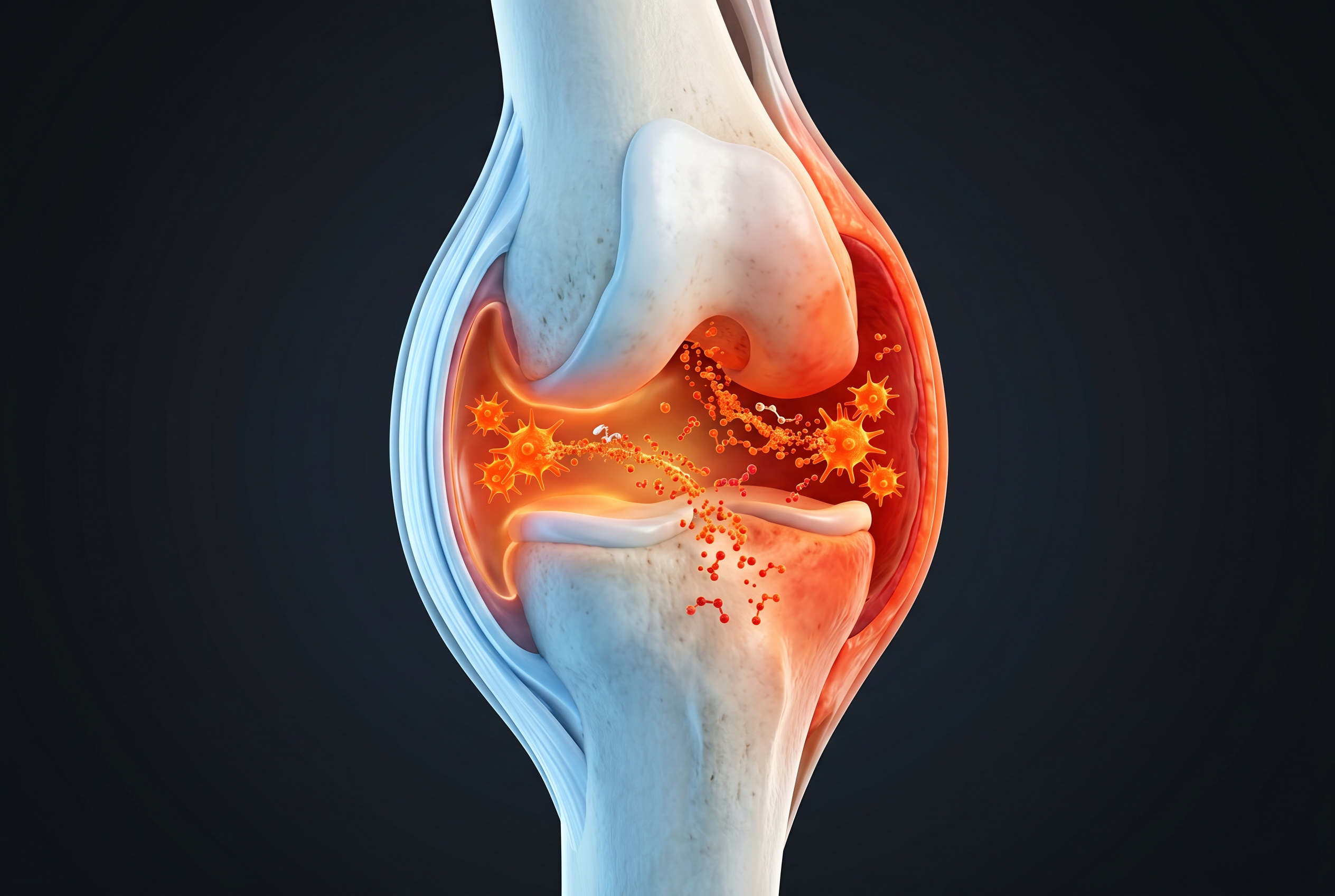 3D knee joint inflammation mechanism