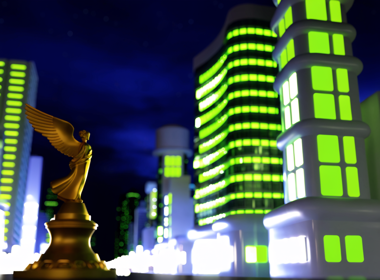 Ciudad de México — arte 3D del skyline