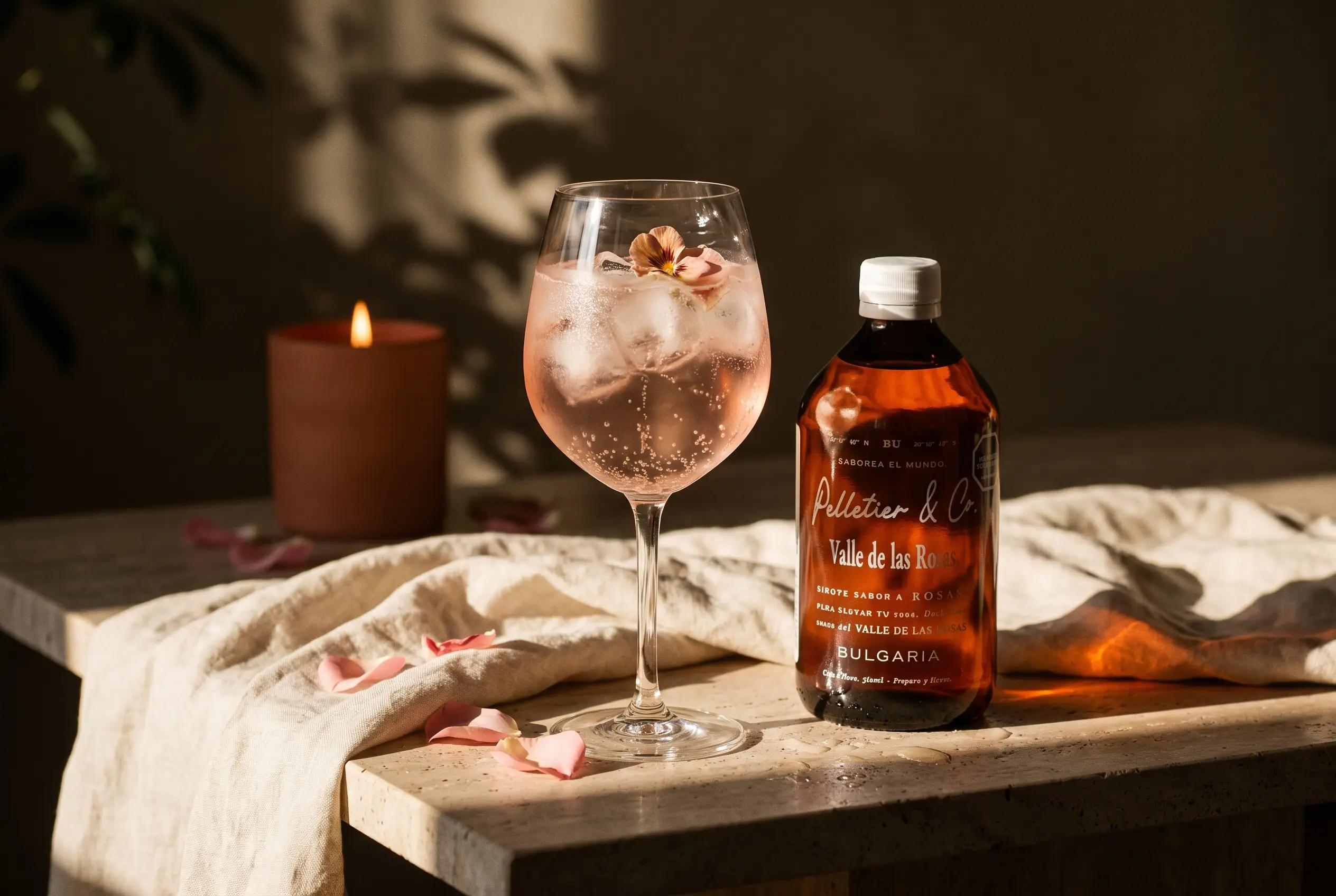 Bulgaria Spritz preparado con siropes Pelletier & Co.