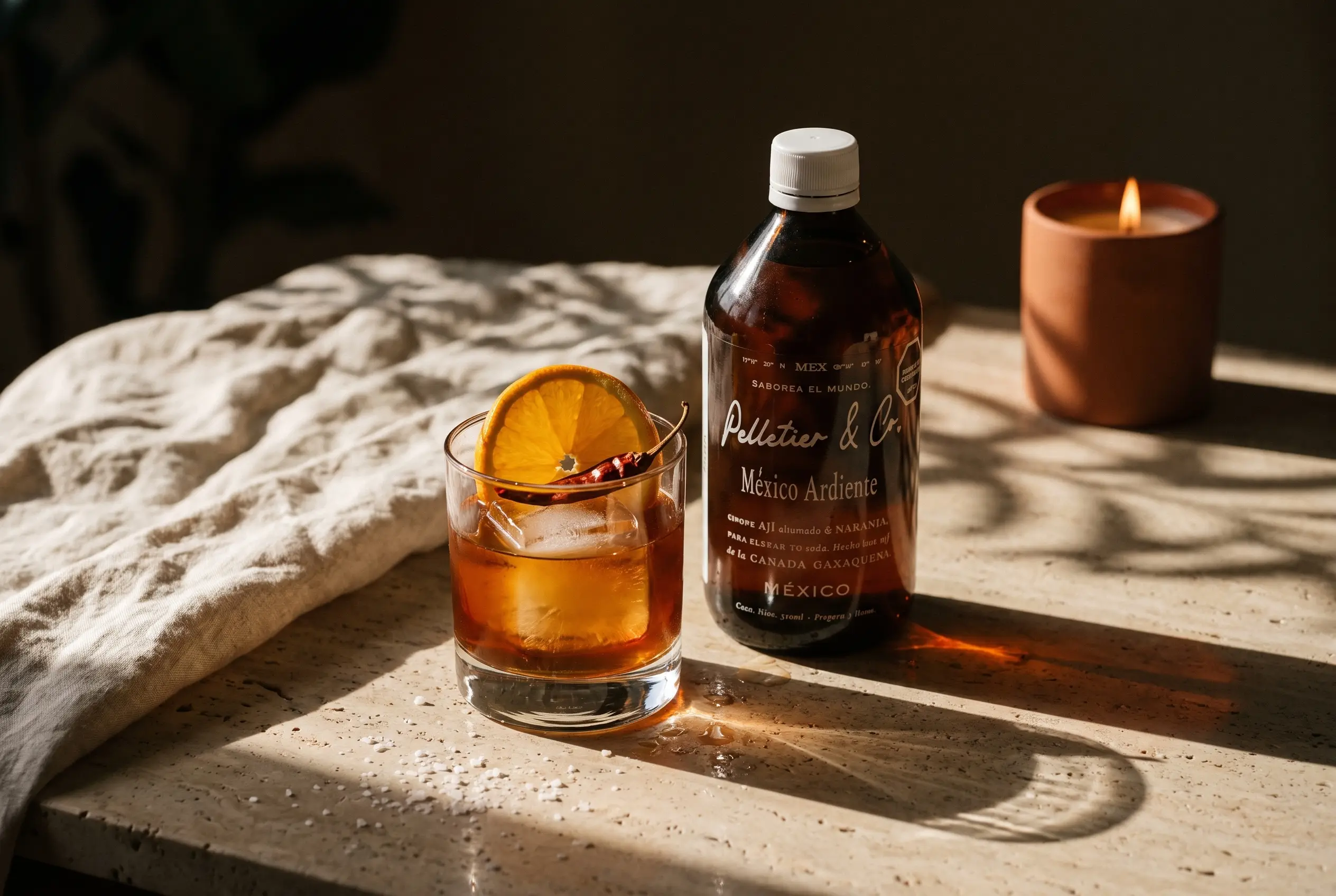 Kentucky Ardiente preparado con siropes Pelletier & Co.