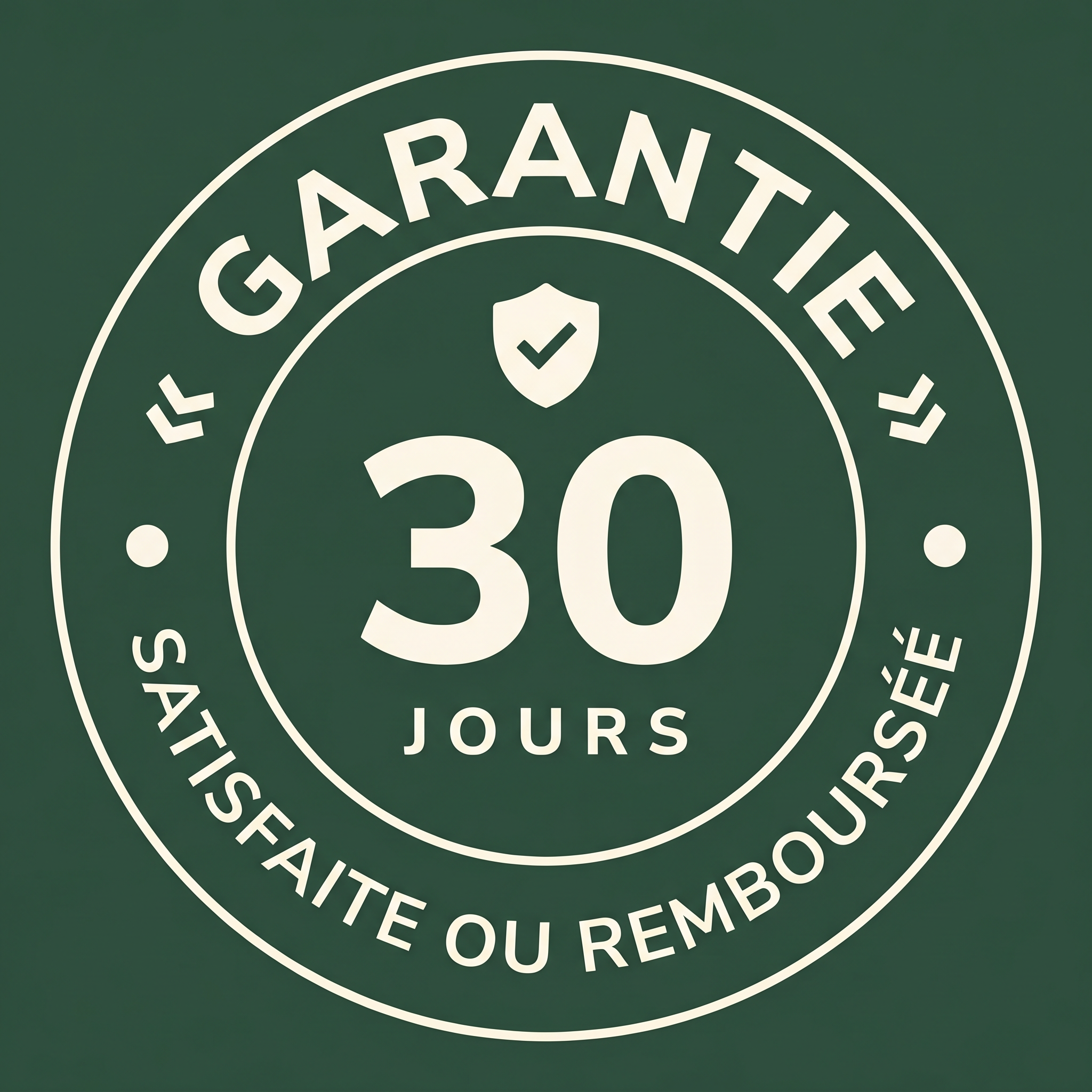 Garantie 30 jours satisfaite ou remboursée