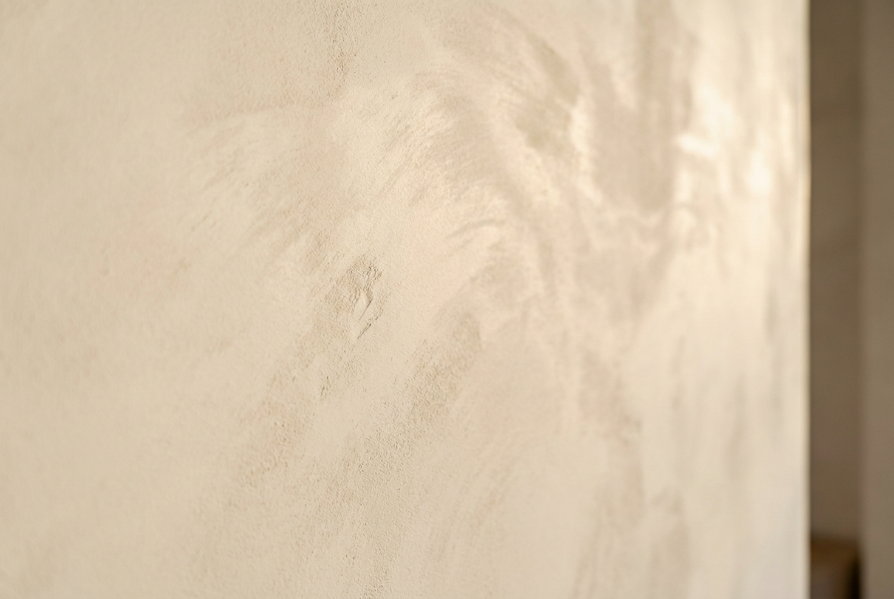 Lime wash wall finish with soft chalky matte mineral texture in an Auckland home