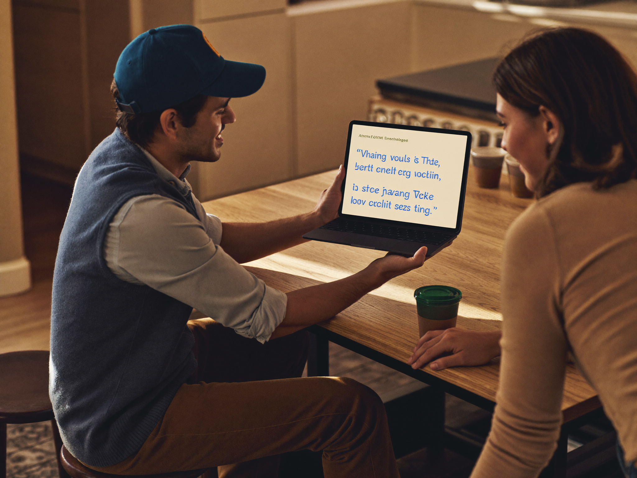Electrician discussing a written quote with an Adelaide homeowner