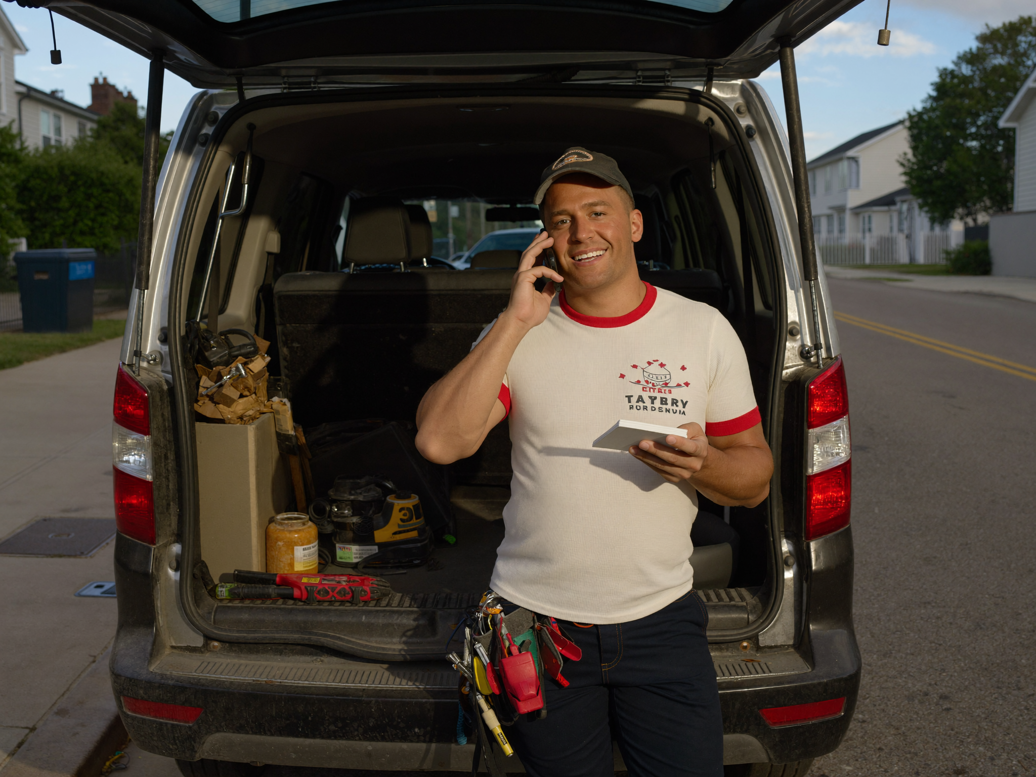 Adelaide electrician reviewing a quote request on a phone