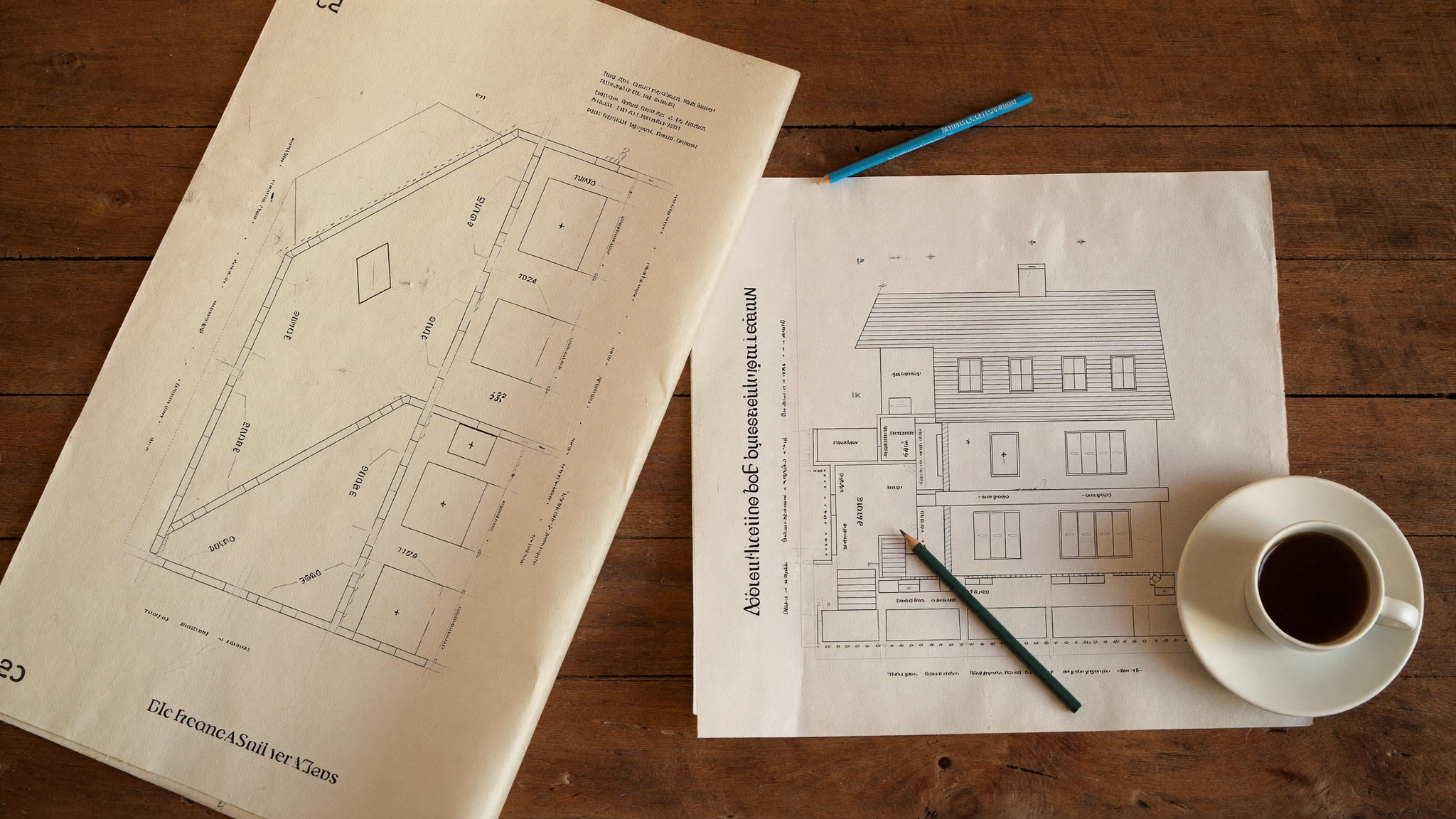 Floor plans marked with electrical points for a home renovation