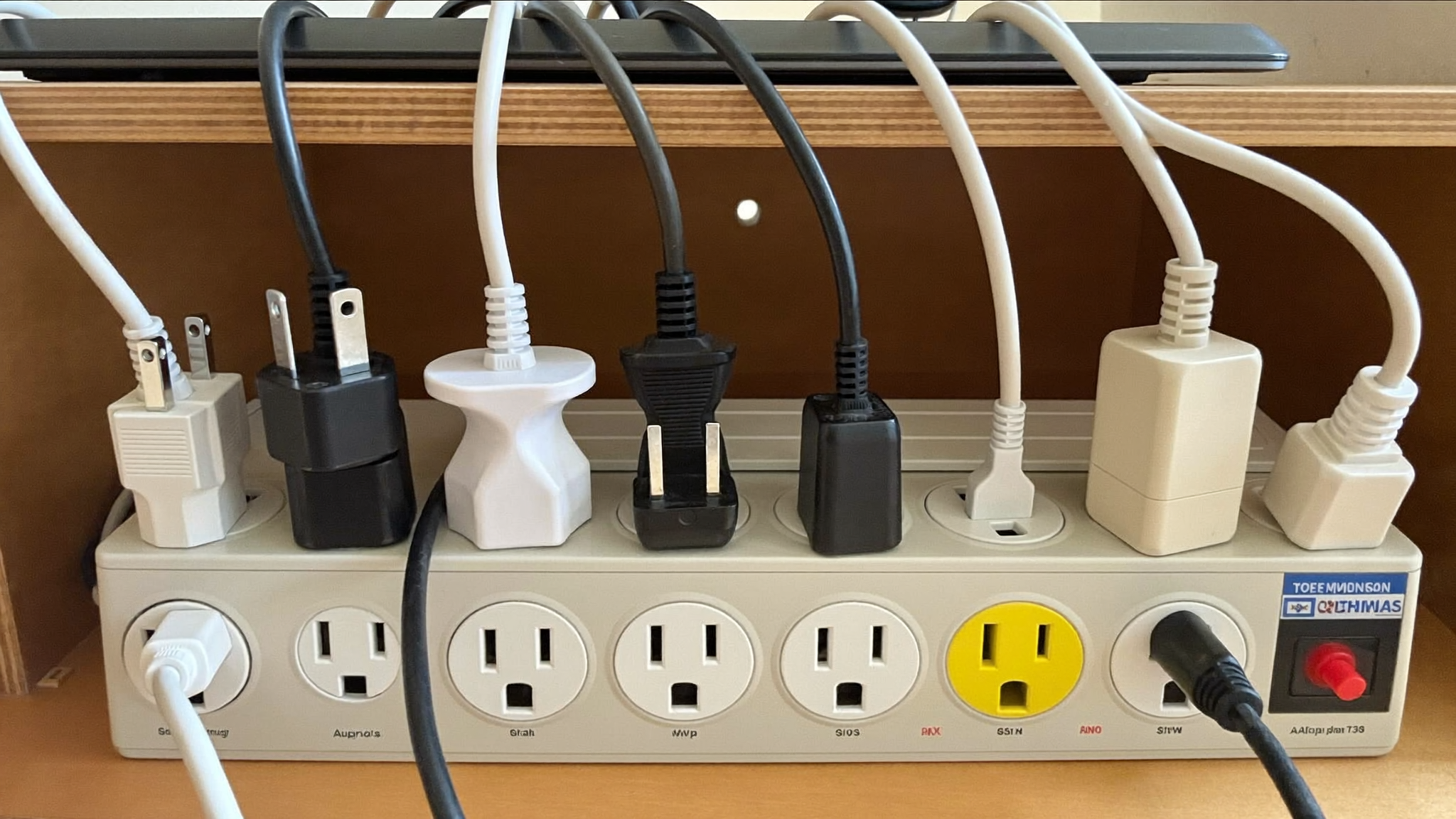 Overloaded Australian power board highlighting home electrical safety risks