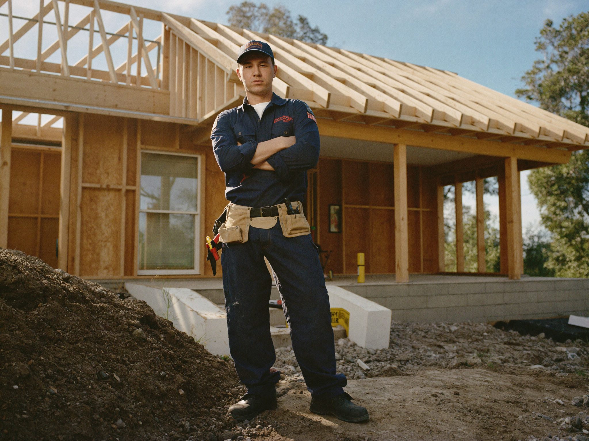 Electrician at a new-build Adelaide construction site