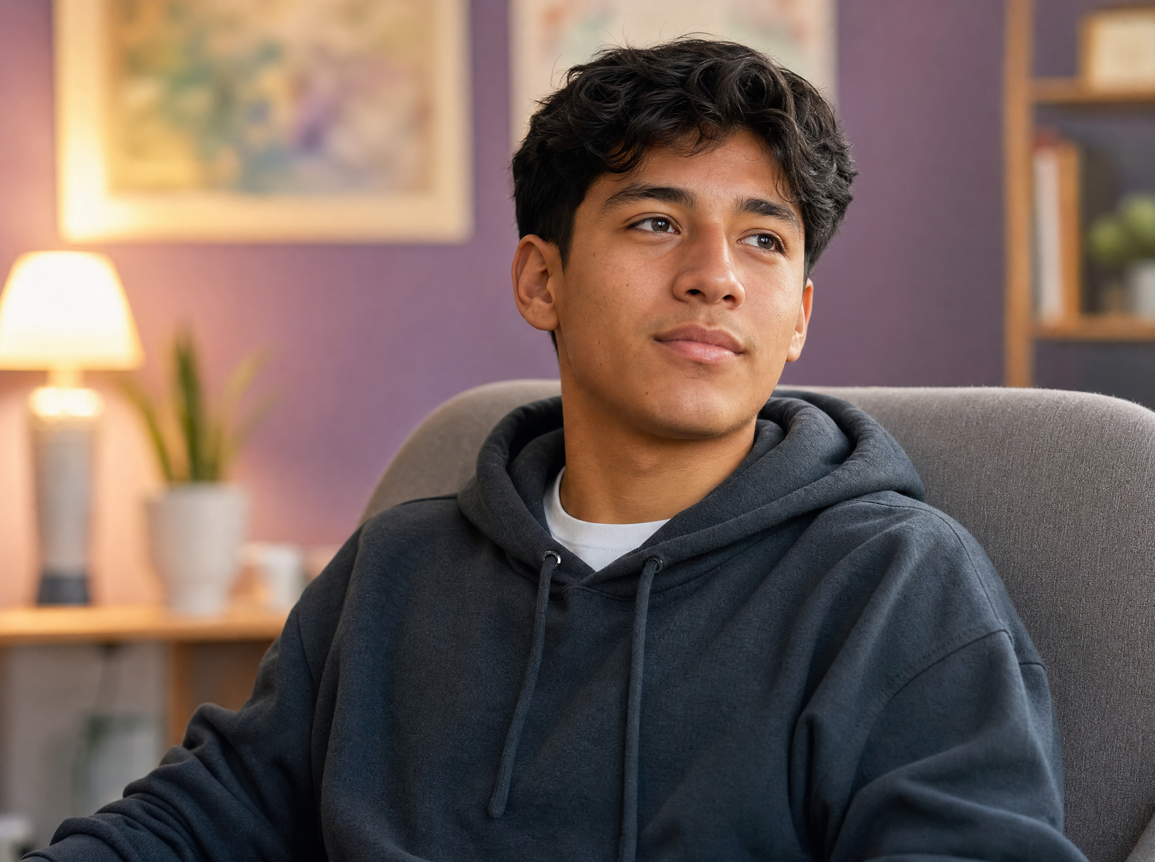 Young adult counseling — Hispanic teen male