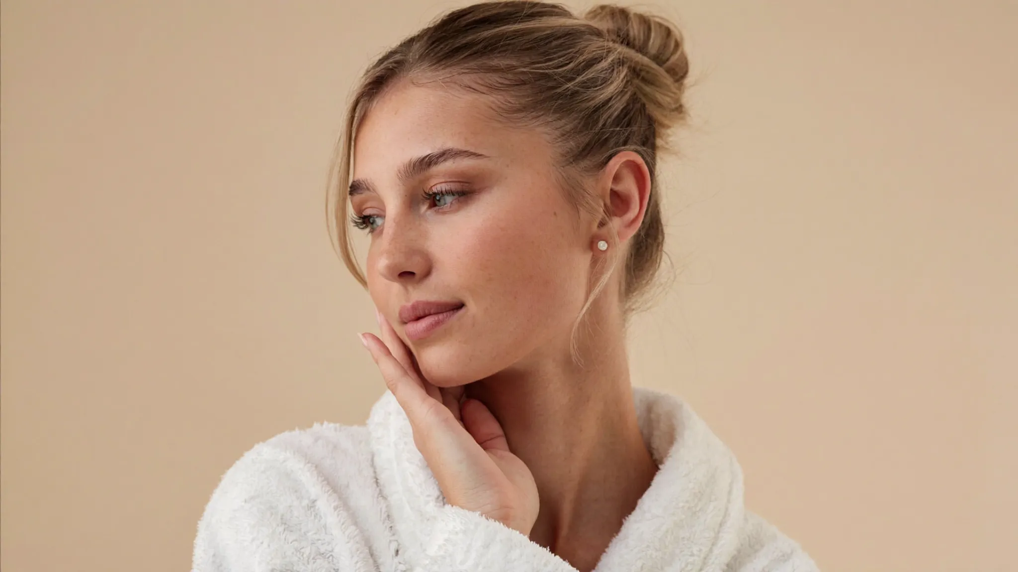 KI-generiertes Beauty-Portrait — Skincare-Kampagnen-Look