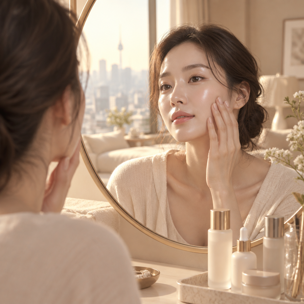 Korean glass skin morning routine