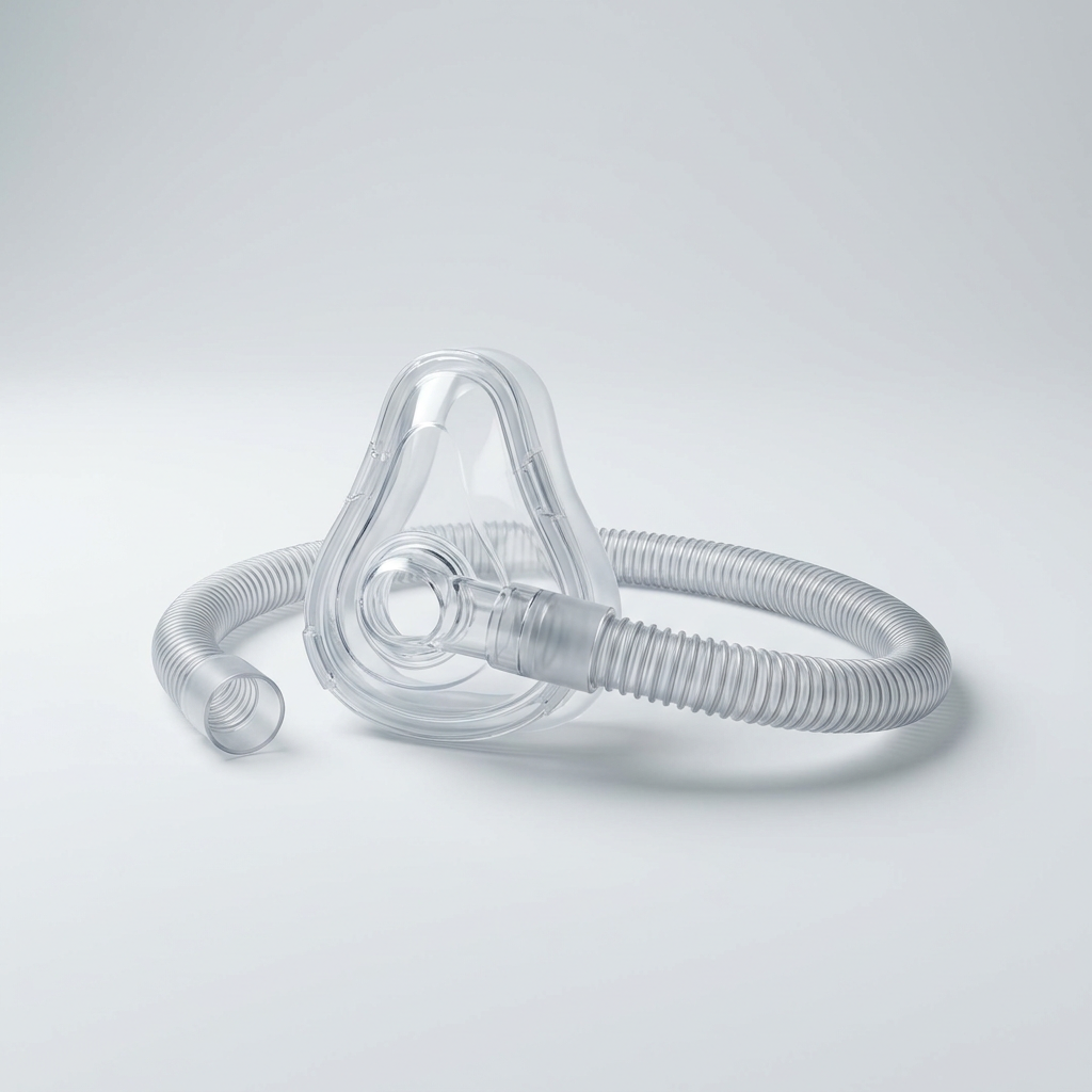 CPAP-maskin med maske og slange