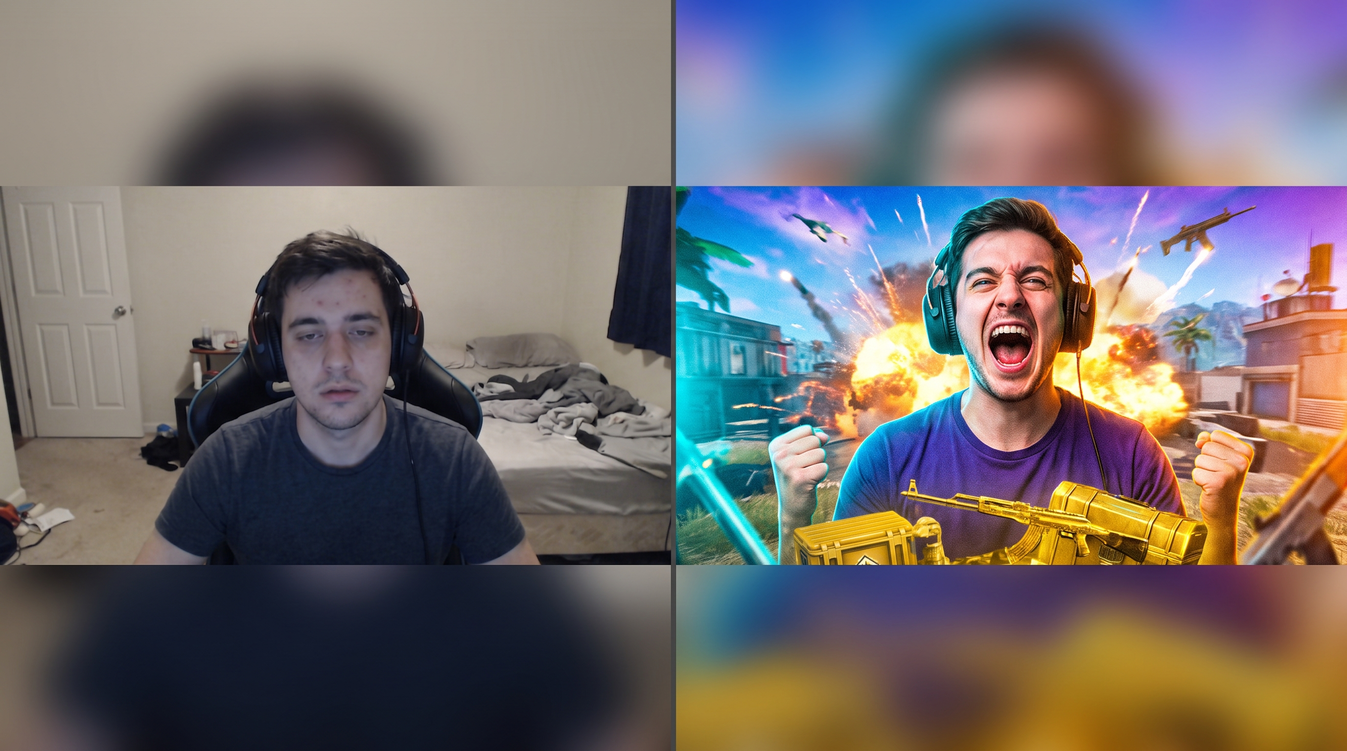 Exemple avant/après de miniature Gaming générée par Minialy : J'ai fini le jeu SANS mourir une seule fois