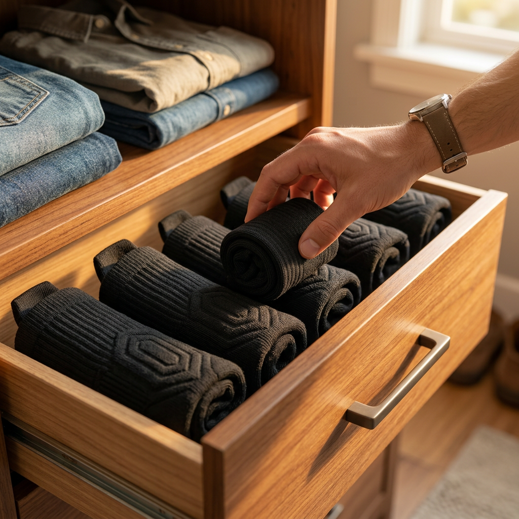 Six pairs in the drawer