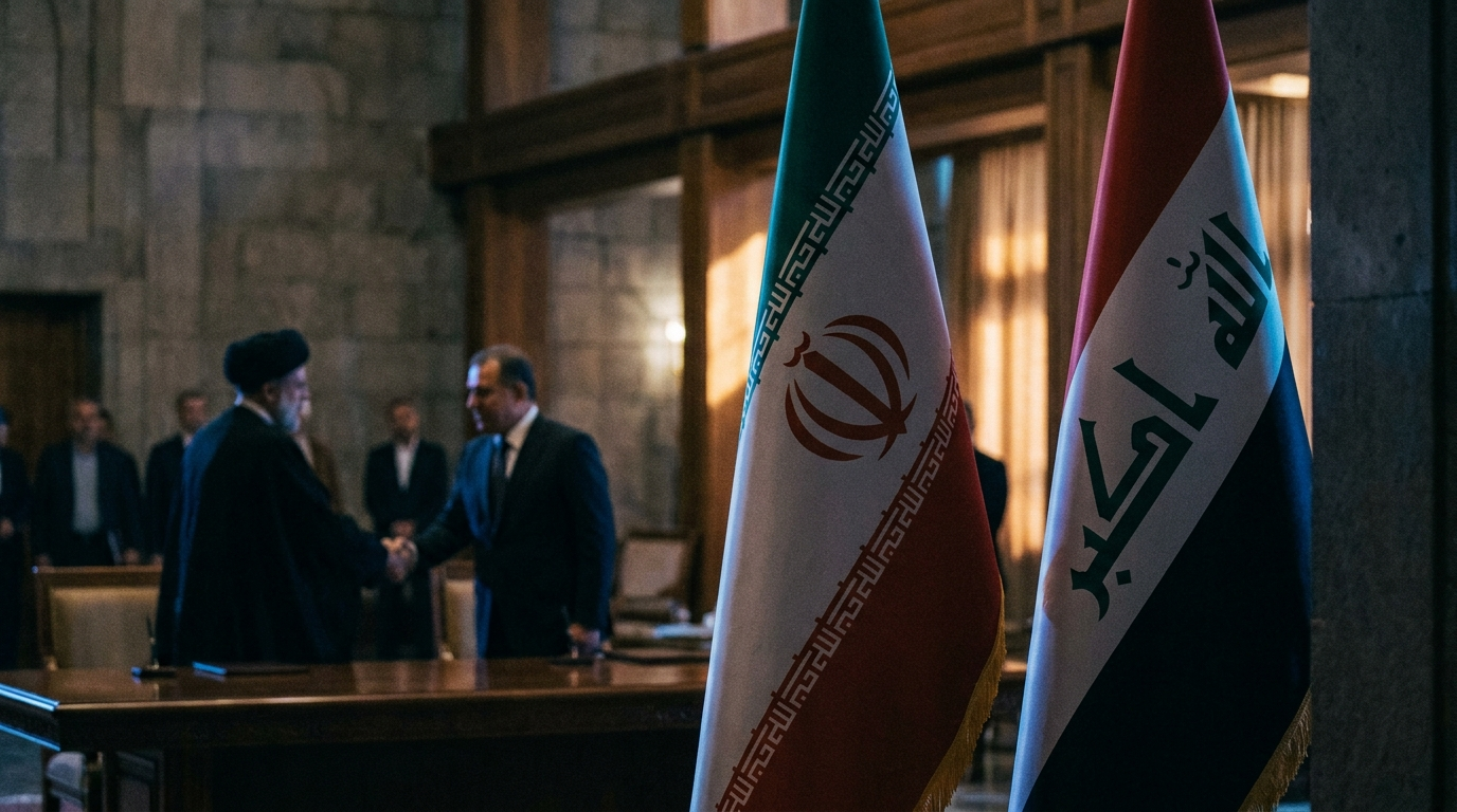 Iraqi Foreign Minister Fuad Hussein receives Iran's Foreign Minister Seyyed Abbas Araghchi
