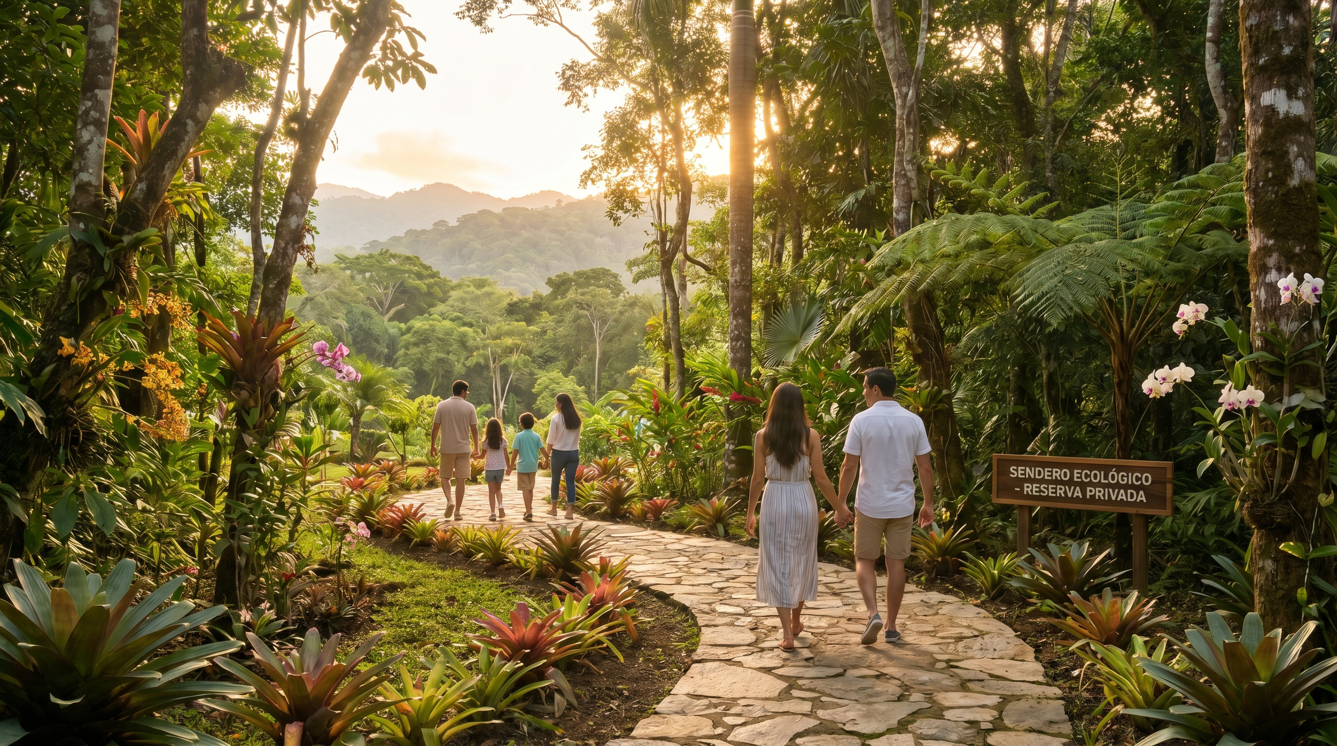 Sendero ecológico — imagen referencial Arboleda Residencial