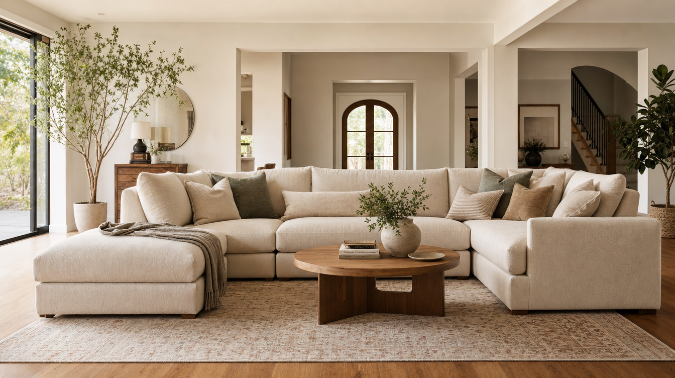 Diamond Sofa sectional in a living room