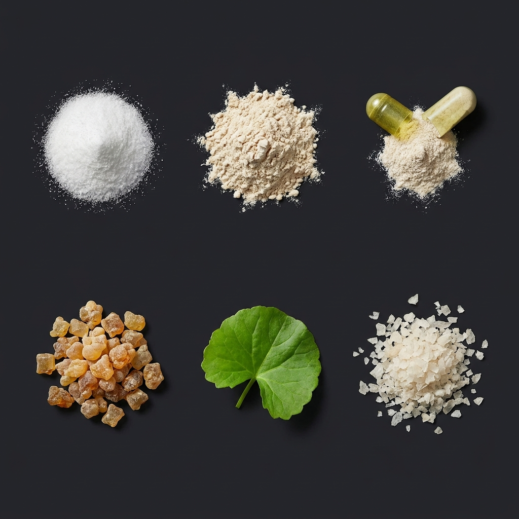 Six ingredient macro shots grid