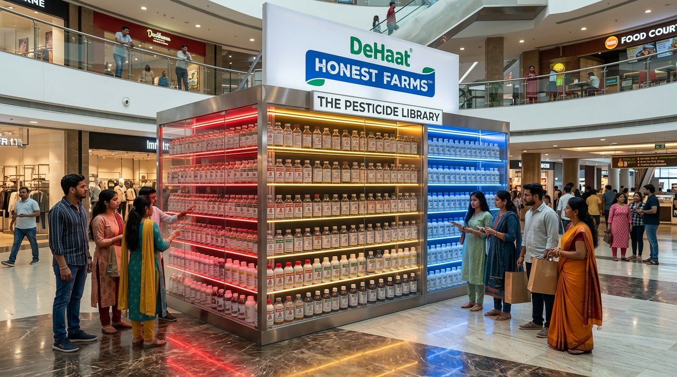 Full Pesticide Library installation showing all three colour-coded zones