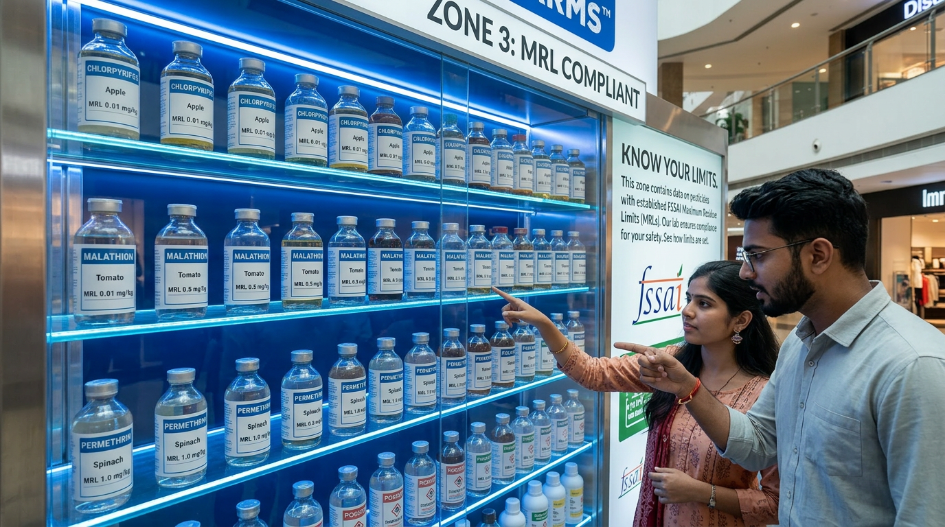 Blue zone — MRL-compliant pesticides shelving