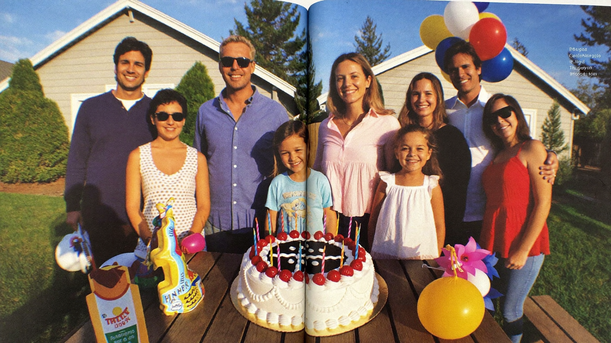 Family gathered for a birthday photograph