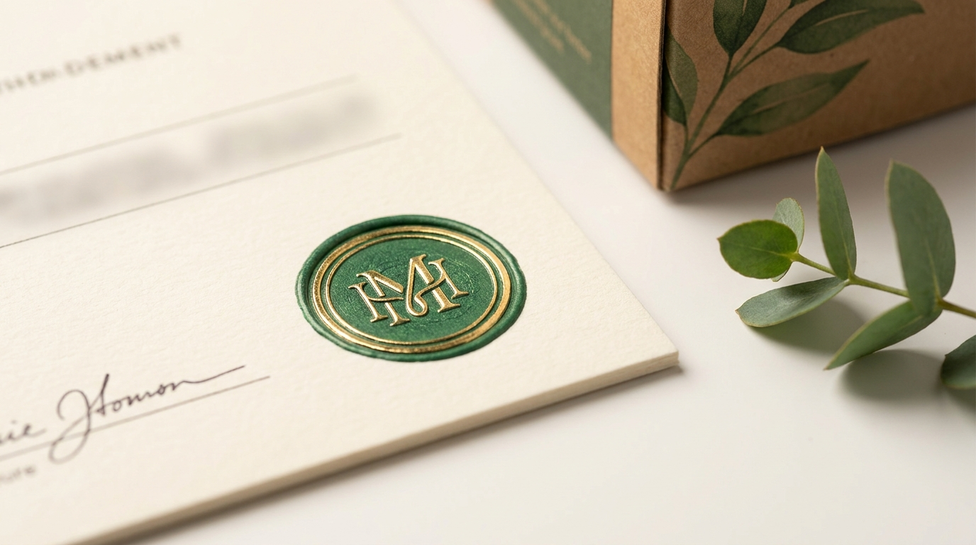 A ninety-day money-back guarantee seal embossed in gold on parchment