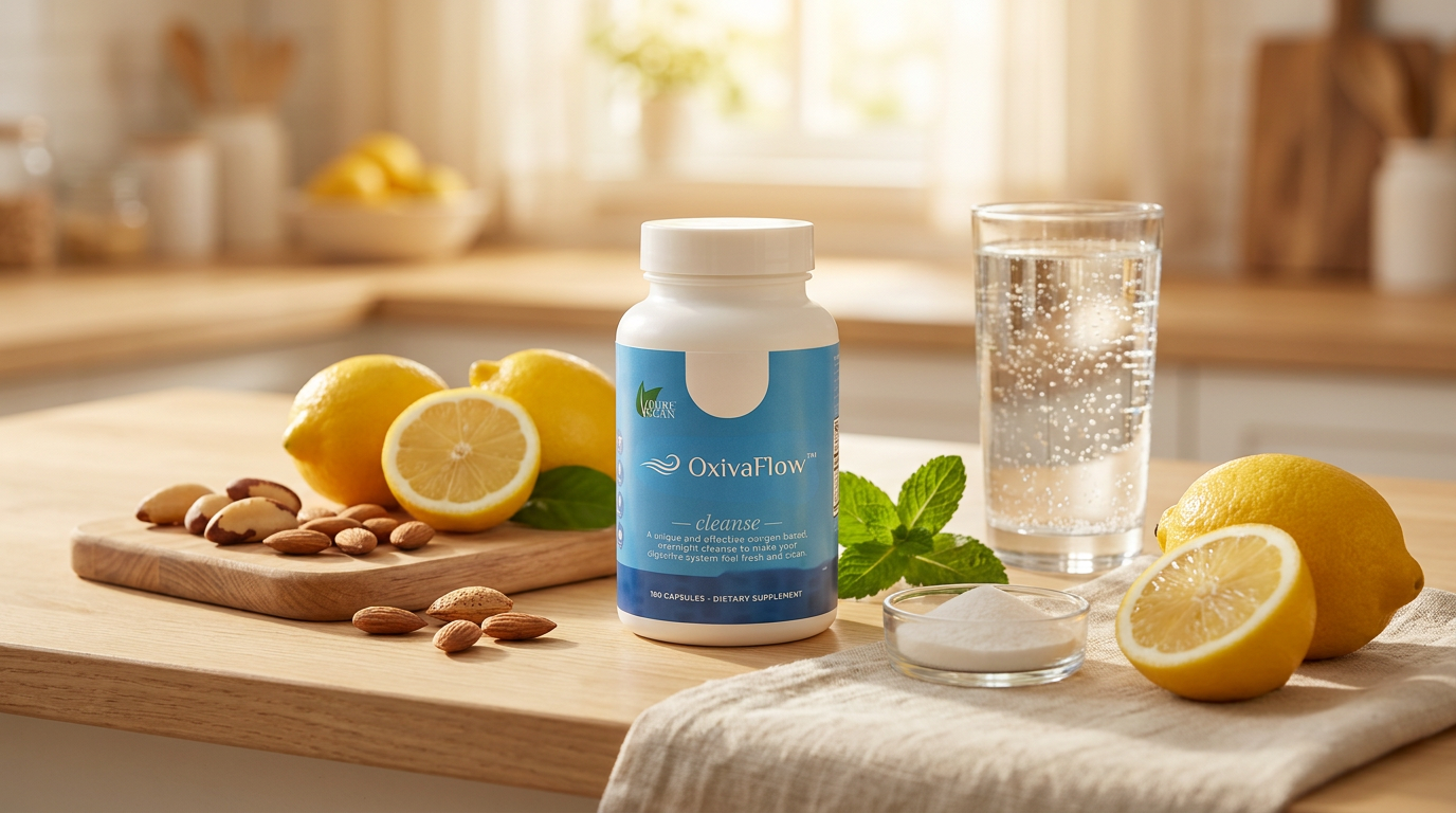 Oxivaflow capsules displayed on a clean surface in natural light