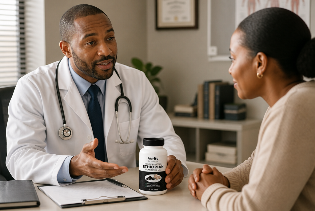 Doctor reviewing patient results