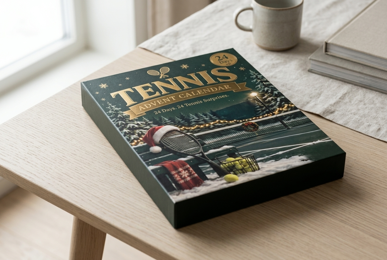 The sealed Court 24 advent calendar box on a table before December
