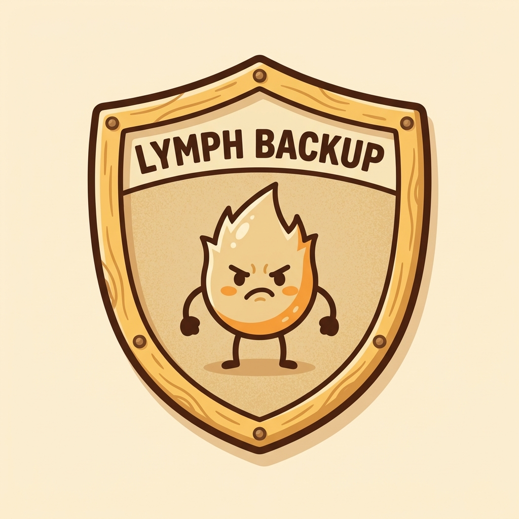 LYMPH BACKUP shield badge
