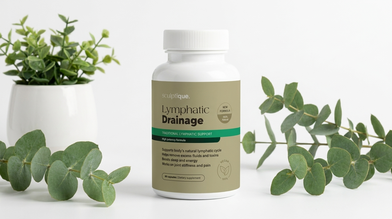 Sculptique Lymphatic Drainage bottle with plants