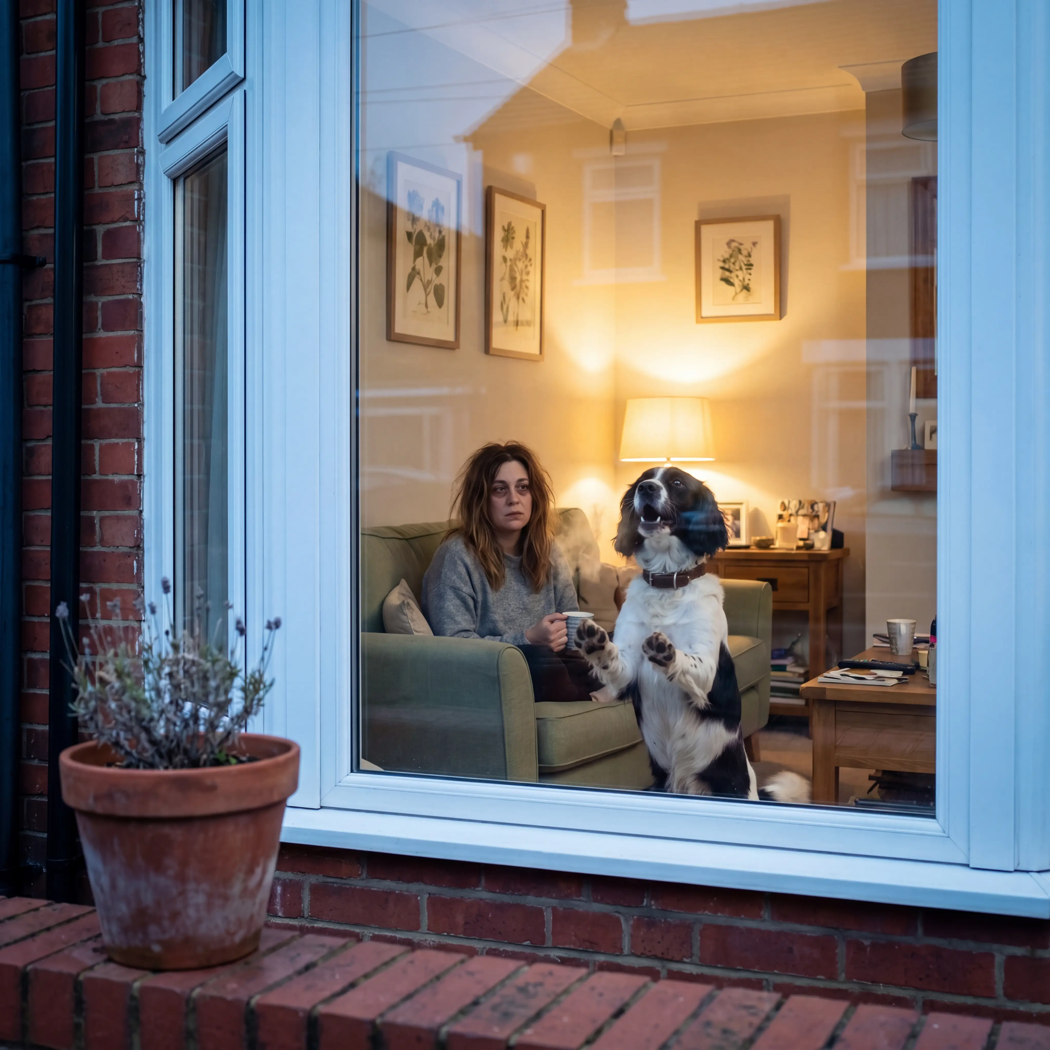 UK dog owner holding a council noise complaint letter