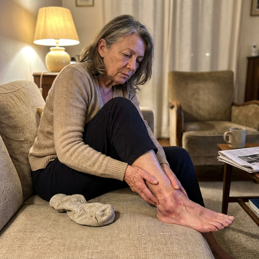 By evening, your ankles have doubled in size