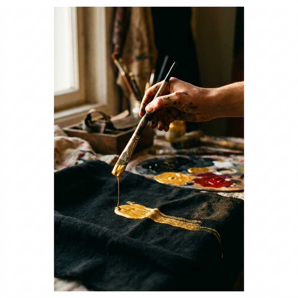 Brush stroke gold