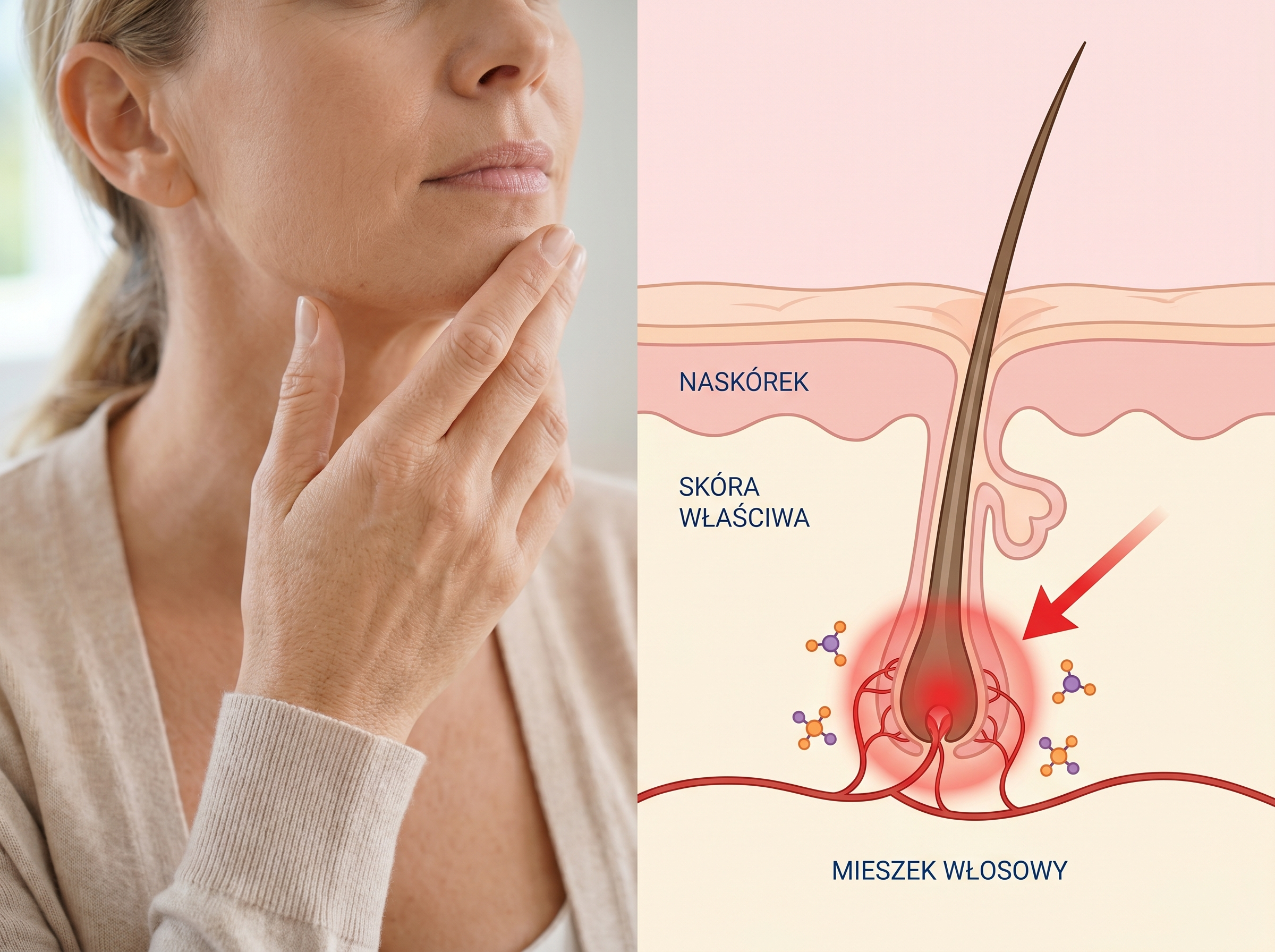 Anatomia mieszka włosowego - cebulka i androgeny