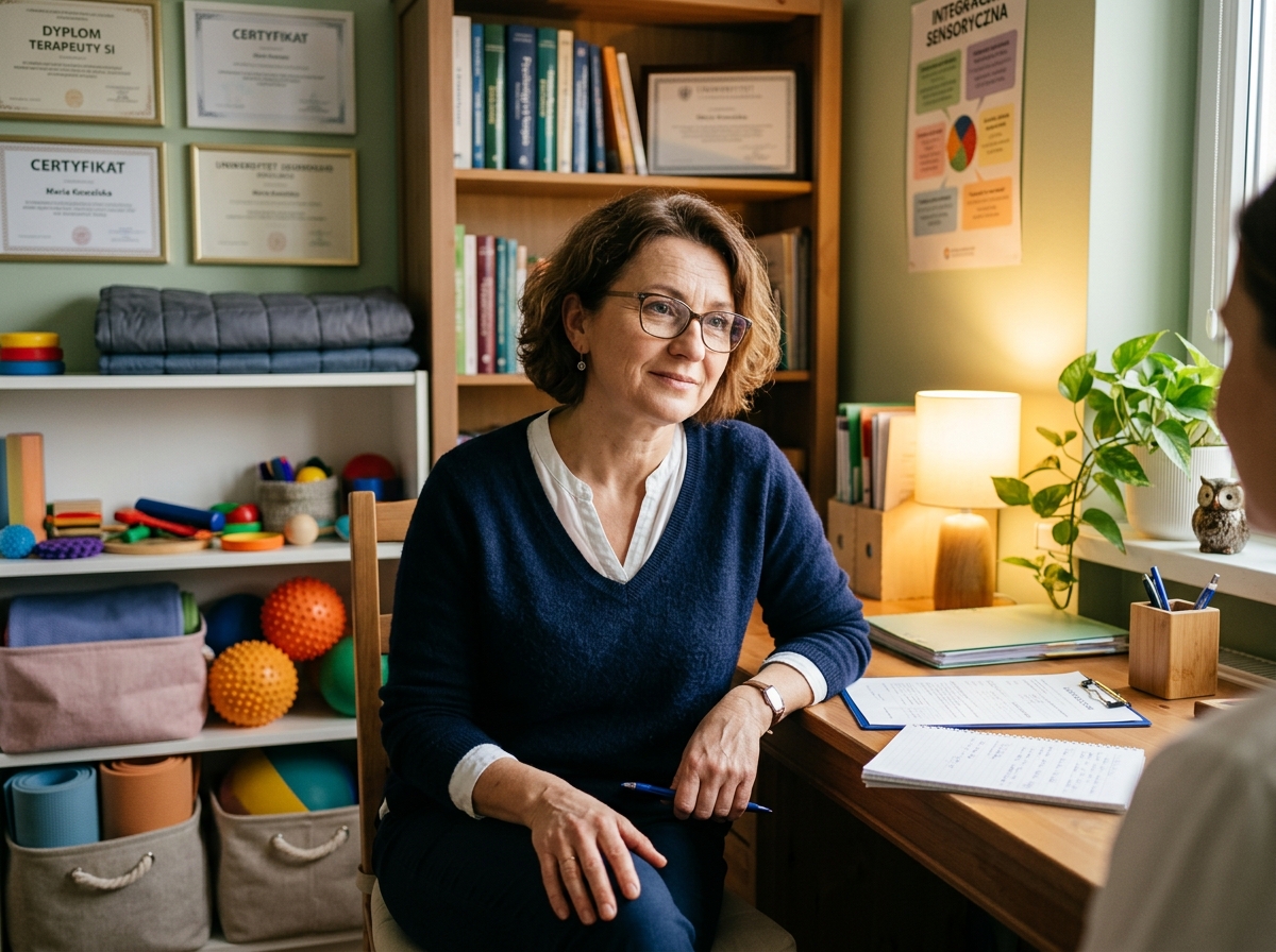 Anna Wierzba — terapeutka SI w gabinecie w Warszawie