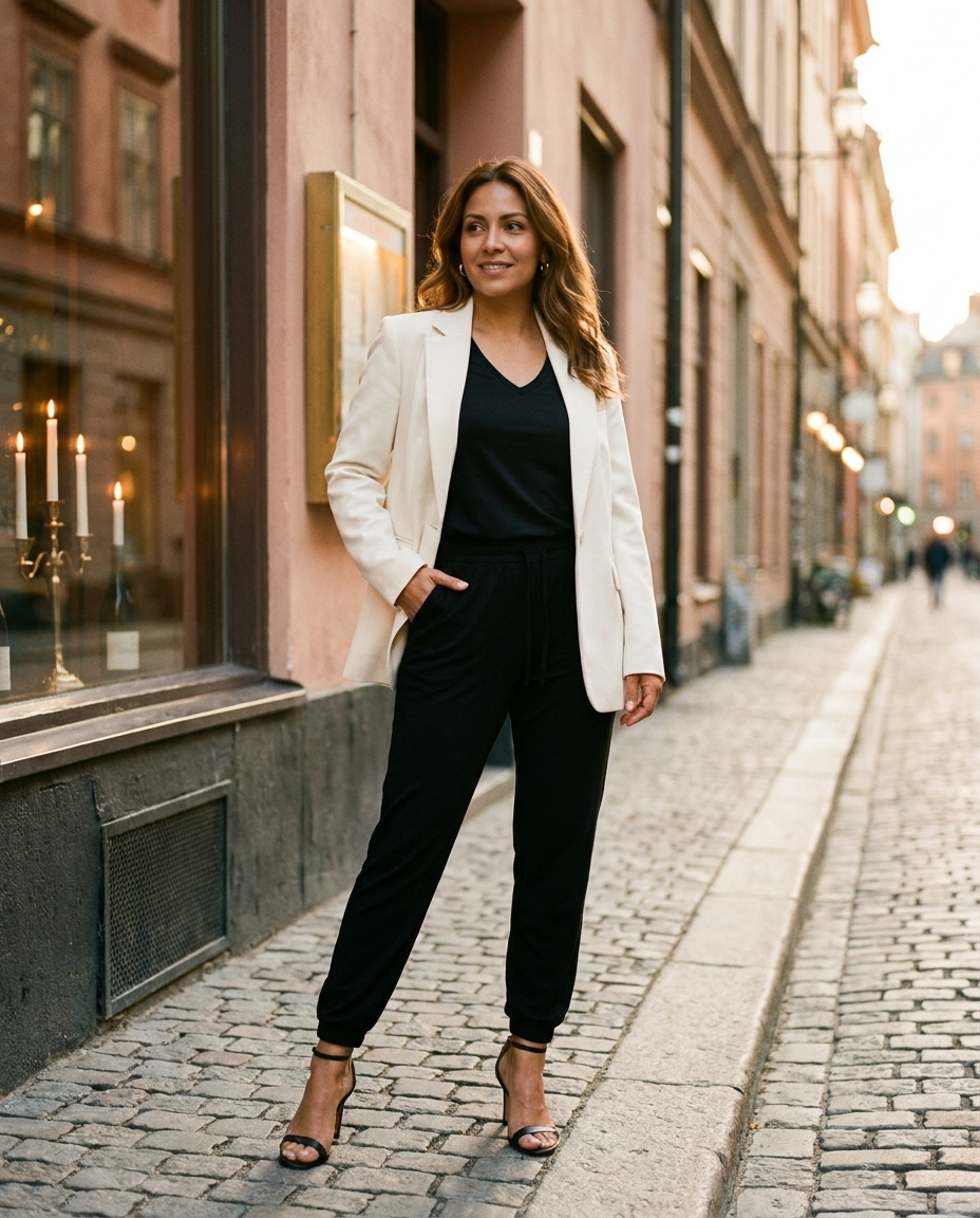 Dressed up styled look
