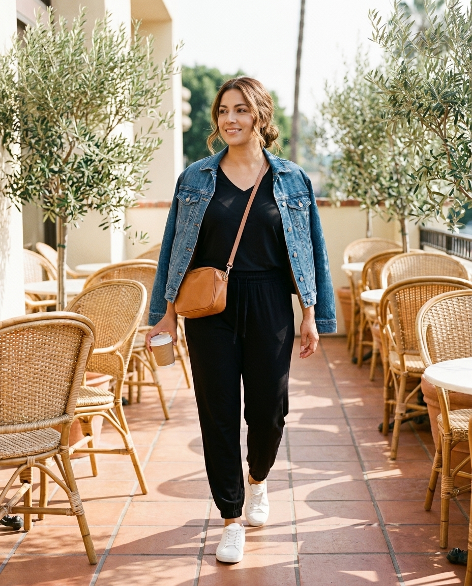 Travel and brunch styled look