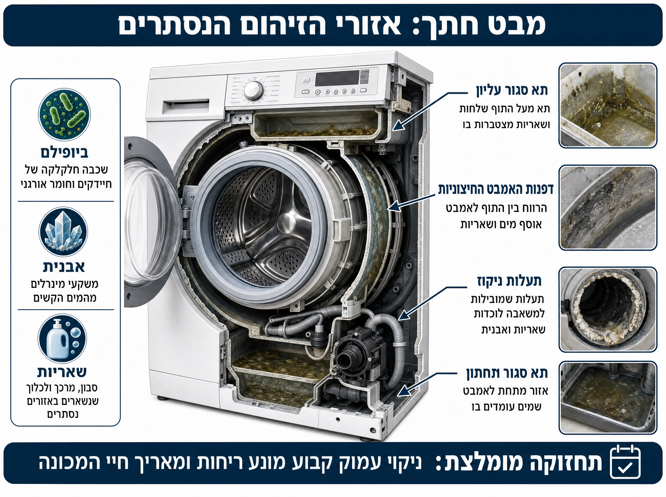 מערכת אקולוגית פנימית בתוך מכונת כביסה
