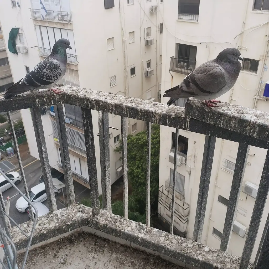 מעקה מרפסת לפני