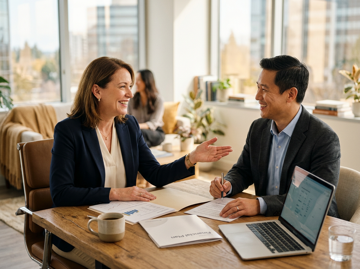 A Resilient Partners specialist meeting with a client