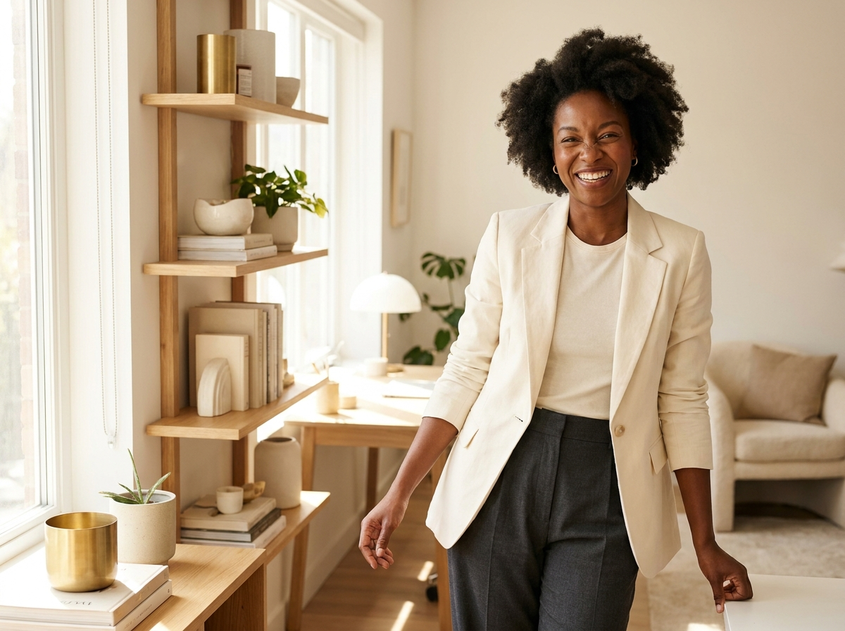 A business owner in their workspace