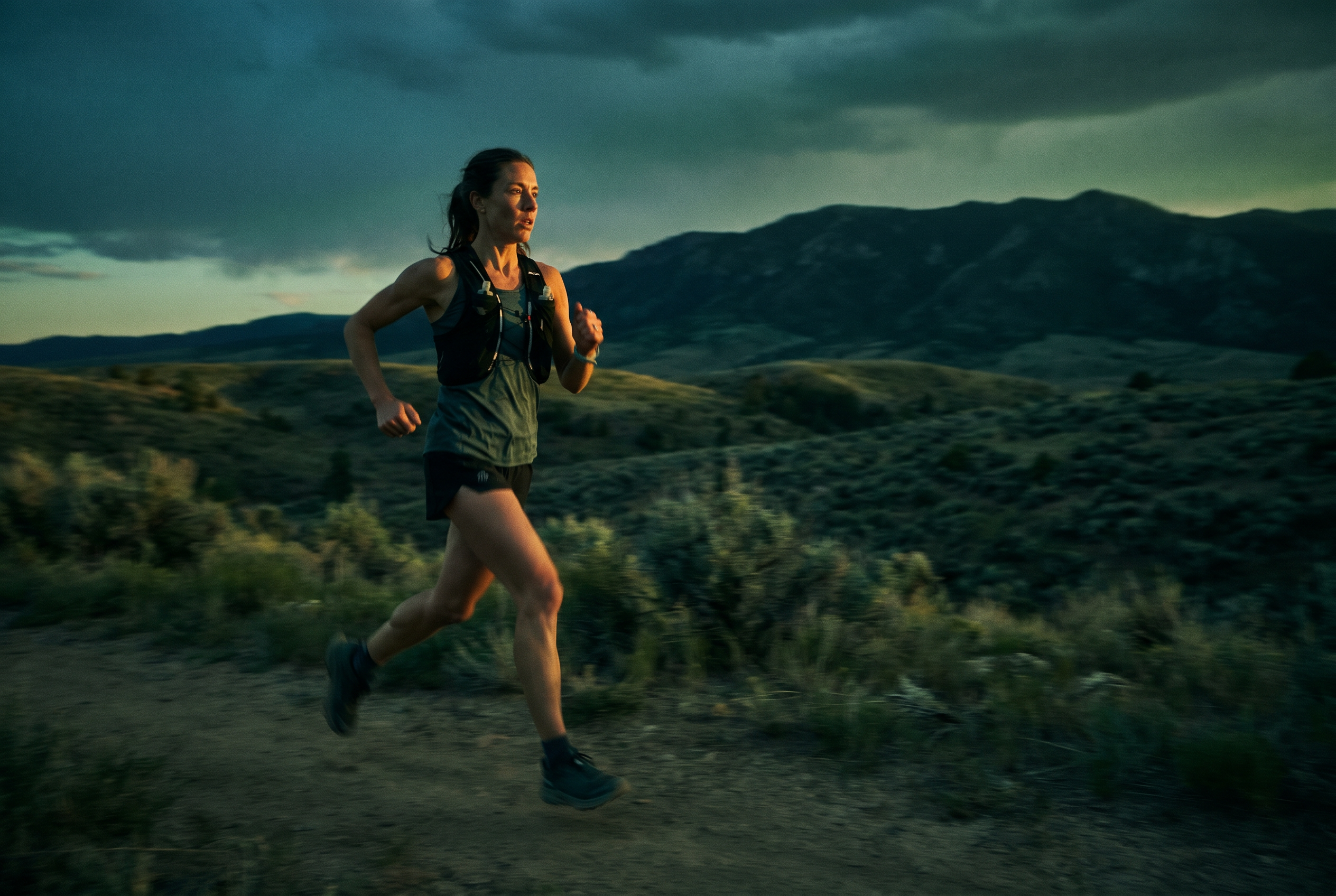 Runner in motion