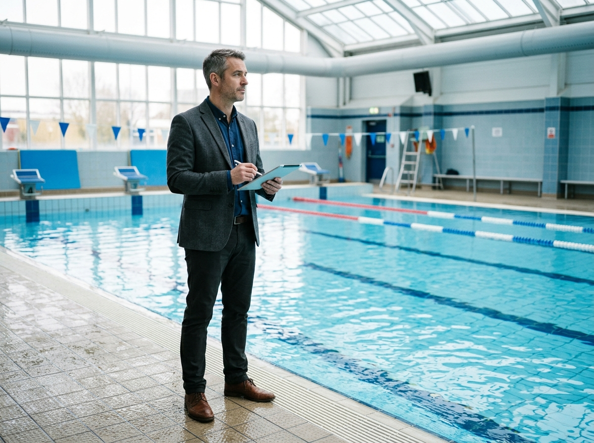 An aquatic therapy session in a clinical setting