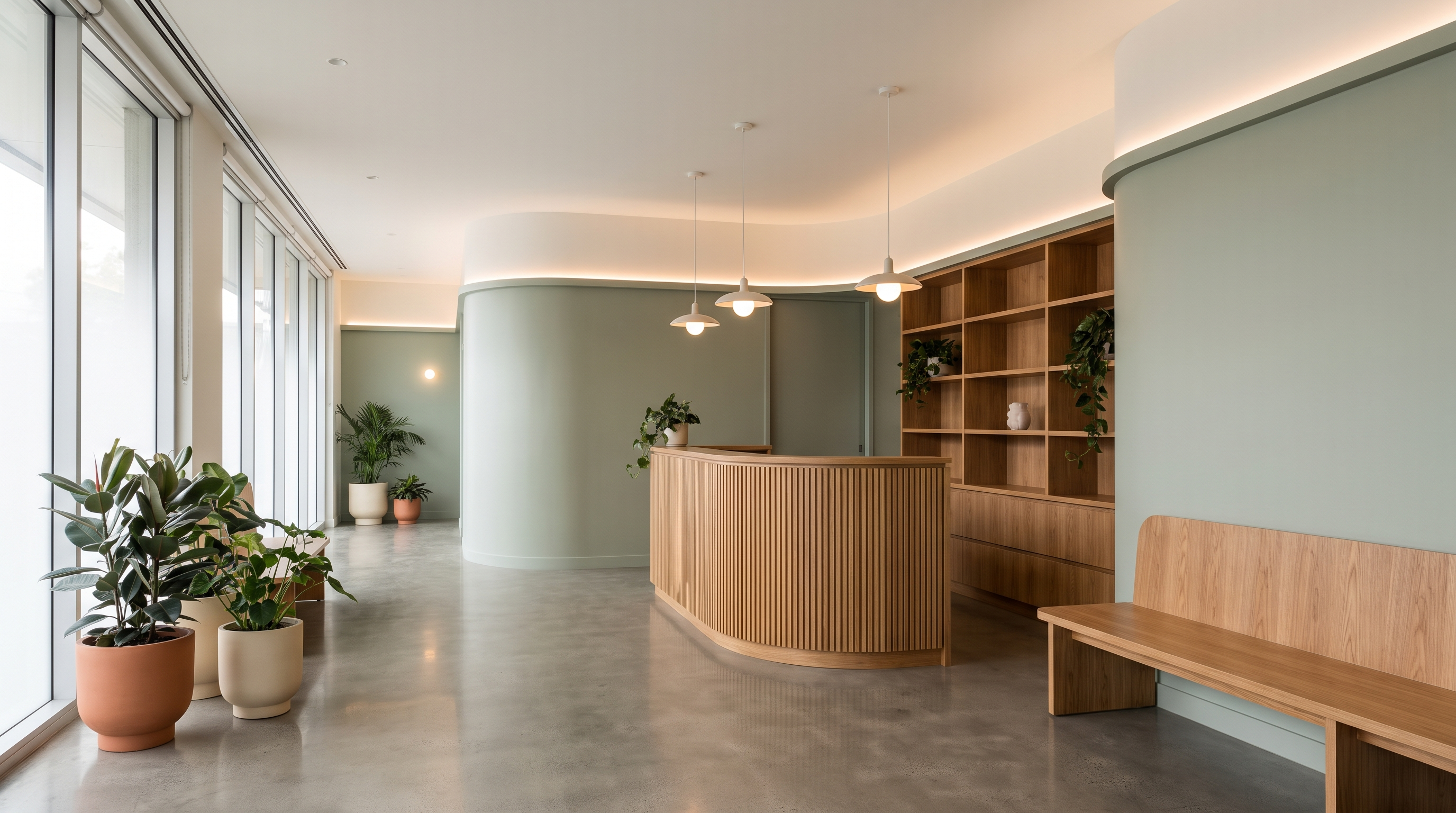 A modern minimalist aesthetic medicine clinic interior