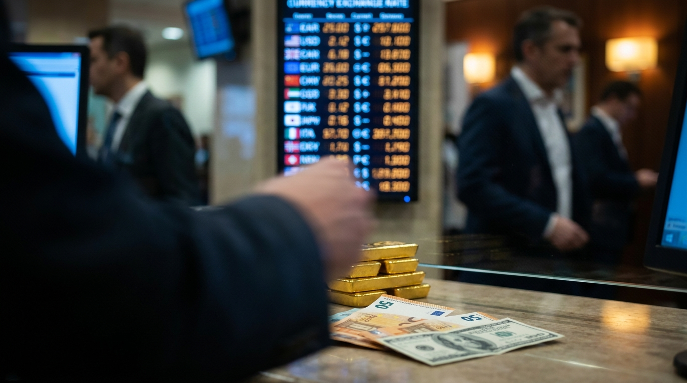 لوحة أسعار الصرف في مؤسسة بنكية لوحة أسعار الصرف في مؤسسة بنكية
