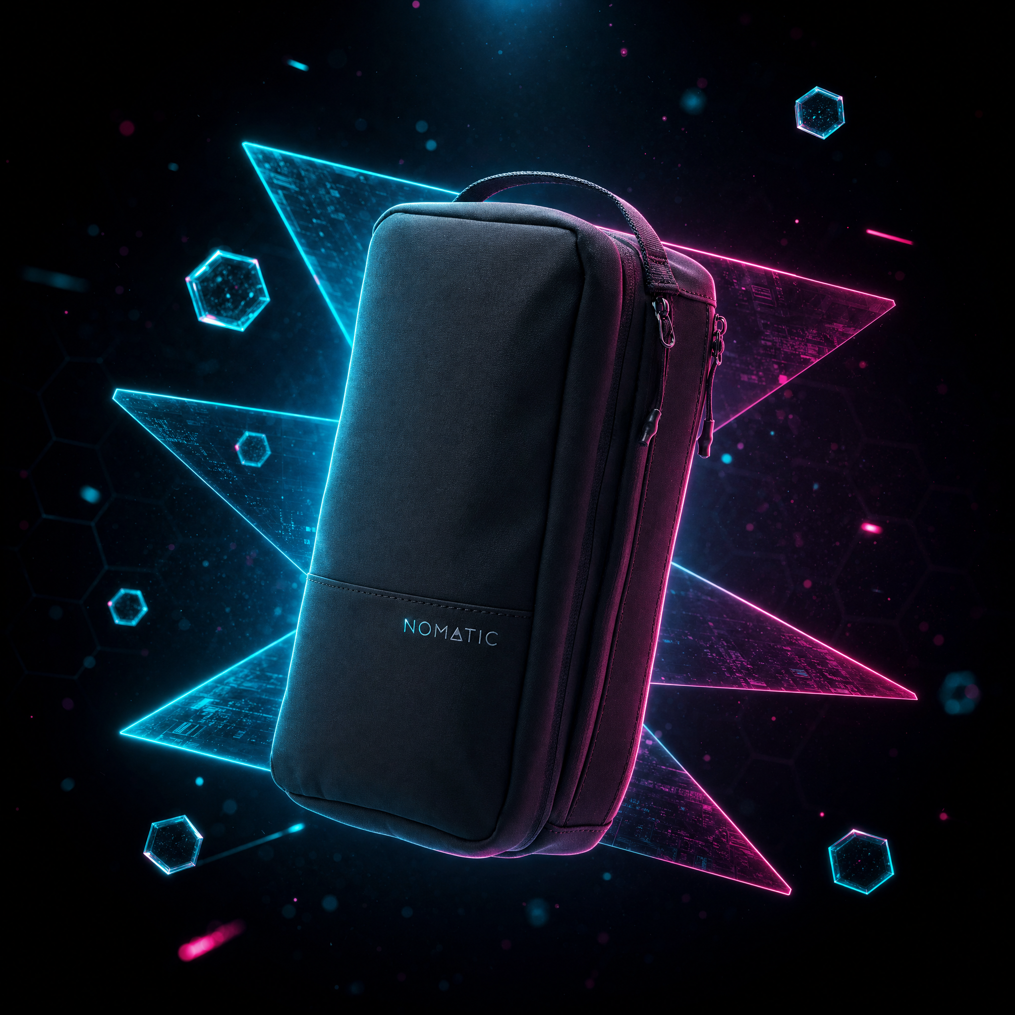 NOMATIC Toiletry Bag for Travel - Great for Travel Size Toiletries - Travel Essentials Wash Bag - Travel Makeup Bag (Black) Large V2