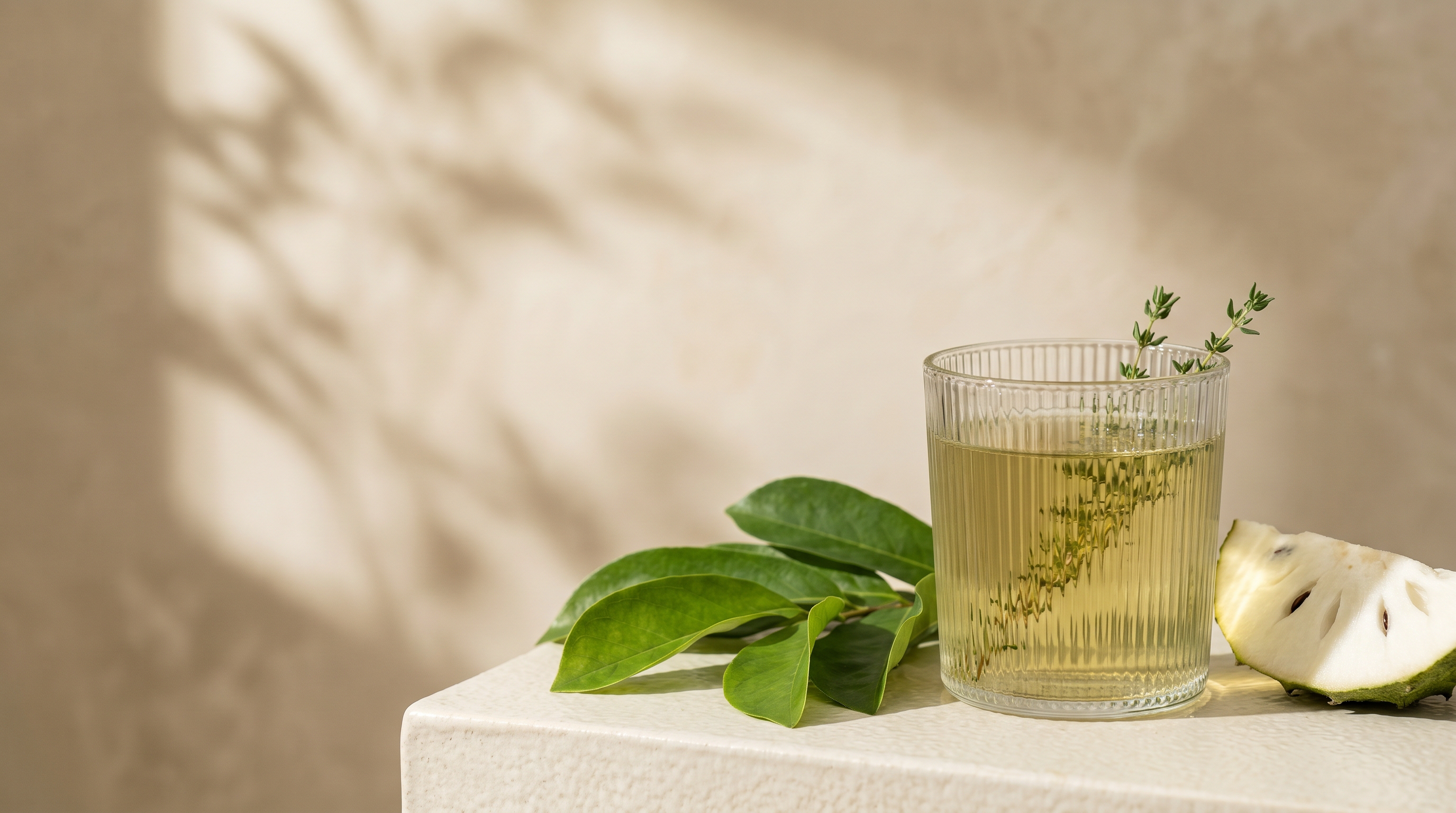 Infusion détox dans un verre
